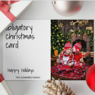 Verplichte kerstkaart Funny-foto