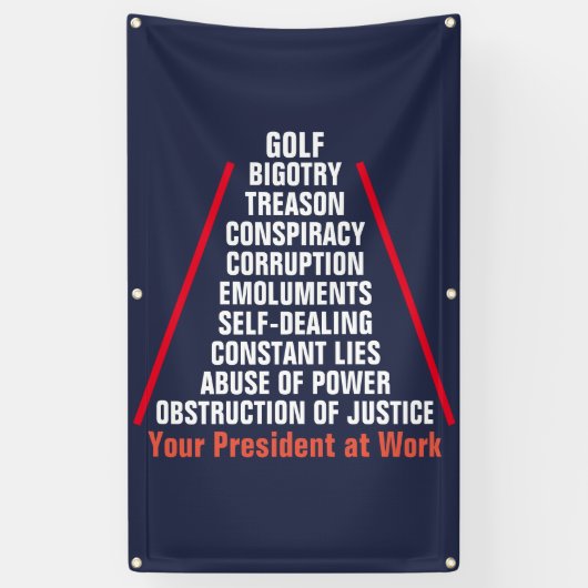 Verraad collusie corruptie obstructie Trump Spandoek (Verticaal)