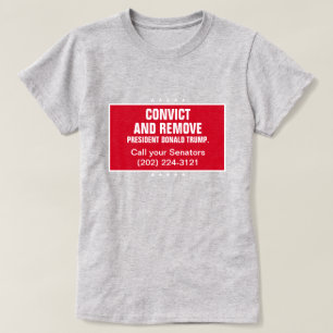 Verraad en verwijder senaat President Donald Trump T-shirt