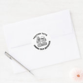 "VERRADER TOTS BRAK ONZE DIENSTEN" rond de Sticker (Envelop)