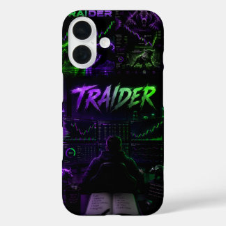 verrader, trading, cyberpunk, gamen, neon, kussen, iPhone 16 hoesje