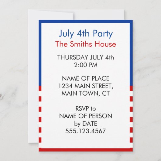 Verradersdag Ondankbare Koloniale 4 juli Humor Kaart (Achterkant)