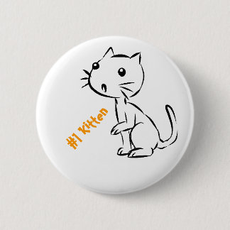 Verrassde #1 Kitten Ronde Button 5,7 Cm