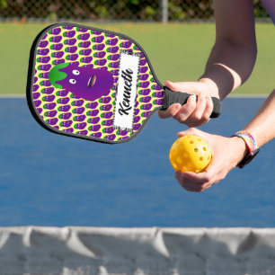 Verrassde Eggplant door Kenneth Yoncich Pickleball Paddle