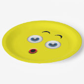 Verrassde Emoji Papieren Bordje (Gekanteld)