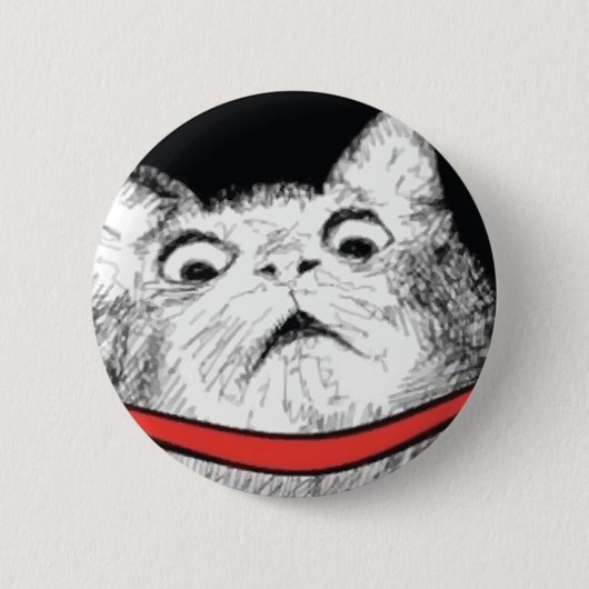 Verrassde kat-bendethema - Pinback-Button Ronde Button 5,7 Cm (Voorkant)