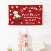 Verrassde kerstman spandoek (Insitu)