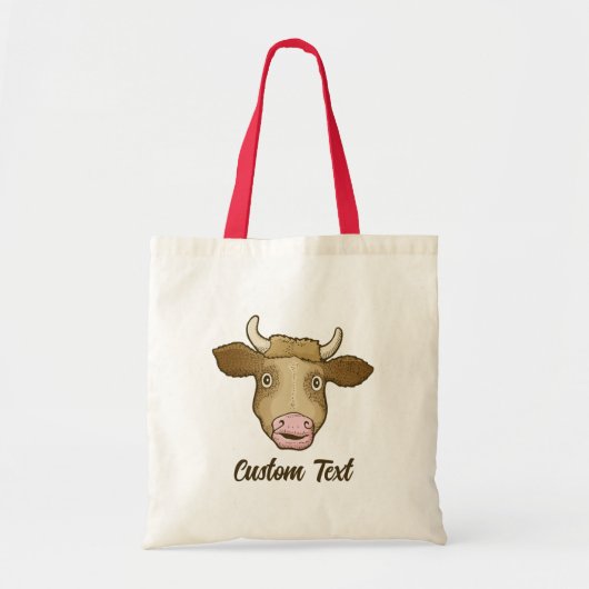 Verrassde Koe Canvas tas (Voorkant)