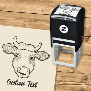 Verrassde Koe Zelfinkend stempel