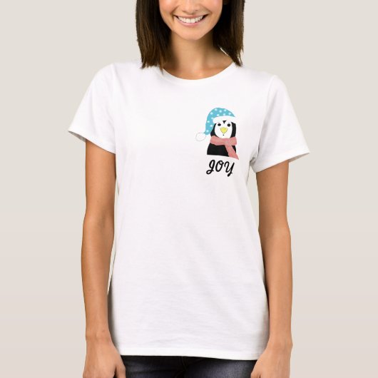 Verrassde pinguïn t-shirt (Voorkant)