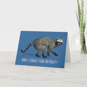 Verrassde Raccoon Kaart