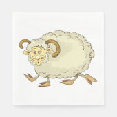Verrassde Ram Sheep Servet (Voorkant)