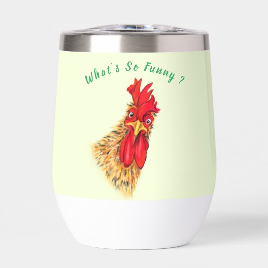Verrassde Rooster Custom Tekst Grappig (Voorkant)