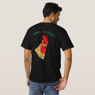 Verrassde Rooster Grappig T-shirt - Aangepaste tek