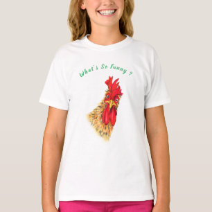 Verrassde Rooster Speful Kinder T-Shirt Funny