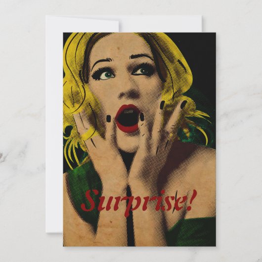 Verrassde schoonheidsfeest van de vrouw kaart (Voorkant)