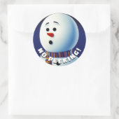 Verrassde Snowman Ronde Sticker (Tas)