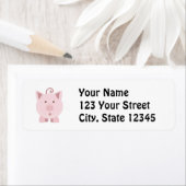 Verrassde varkensstapel etiket (Insitu)