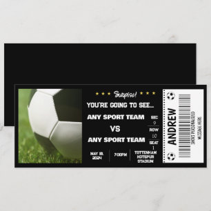 VERRASSEN VOETBAL CADEAU TICKET KAART