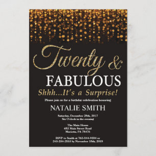 Verrassend 20e verjaardag Twintig en Fabulous Gold Kaart