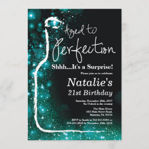 Verrassend 21e verjaardag wijn met perfecte perfec kaart