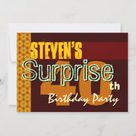 Verrassend 40e verjaardag goud en chocolade sterre kaart