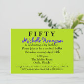 Verrassend 50e dag-uitnodiging kaart (Staand voorkant)
