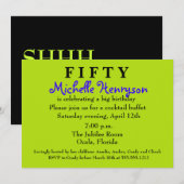 Verrassend 50e dag-uitnodiging kaart (Voorkant / Achterkant)