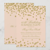 Verrassend 60e verjaardag Gold Glitter Confetti Bl Kaart (Voorkant / Achterkant)