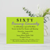 Verrassend 60e verjaardag Uitnodiging Shhh (Staand voorkant)