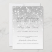 Verrassend 70e verjaardag Silver Bokeh Sparkle Lig Kaart (Voorkant)