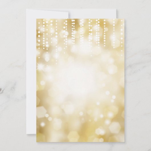 Verrassend 70e verjaardag Uitnodiging Gold Glitter (Achterkant)