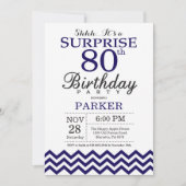 Verrassend 80e verjaardag marinier Blauwe Chevron Kaart (Voorkant)