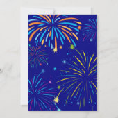 Verrassend 90th Birthday Navy Blue & Gold Firework Kaart (Achterkant)