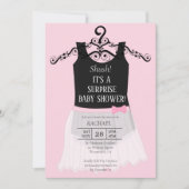 Verrassend Baby shower Ballerina Roze Uitnodiging (Voorkant)
