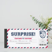 Verrassend Baseball Game Persoonlijk Gift Ticket (Staand voorkant)