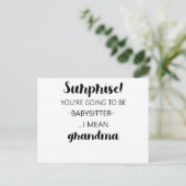 Verrassend dat je Babysitter oma gaat worden Briefkaart (Staand voorkant)