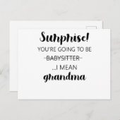 Verrassend dat je Babysitter oma gaat worden Briefkaart (Voorkant / Achterkant)