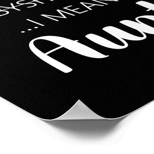 Verrassend dat je babysitter wordt poster (Hoek)