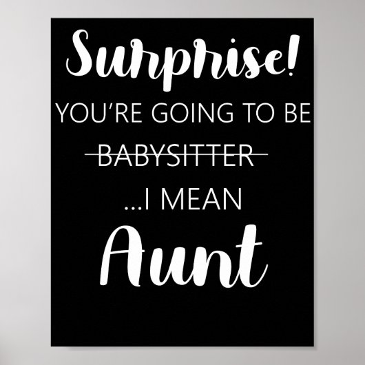 Verrassend dat je babysitter wordt poster (Voorkant)