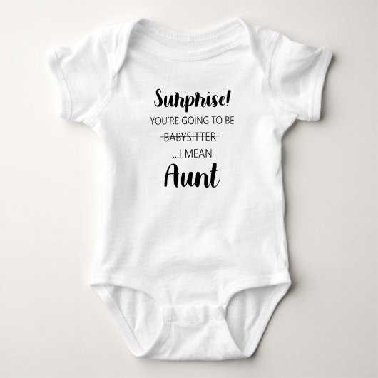 Verrassend dat je babysitter wordt romper (Voorkant)