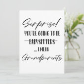 Verrassend dat je grootouders wordt bedankkaart (Staand voorkant)