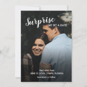 Verrassend dat we een datumhuwelijk hebben ingeste save the date (Voorkant)