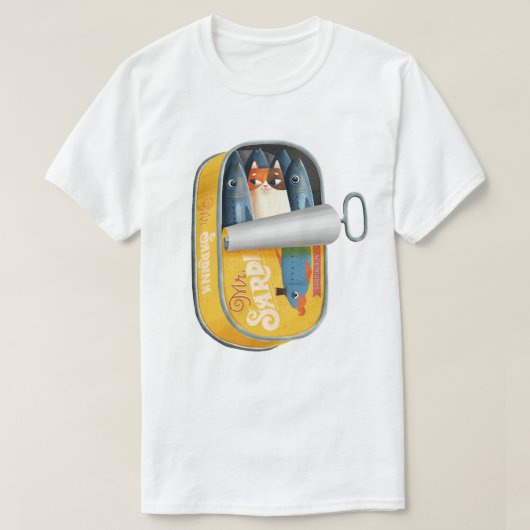 Verrassend in het blik van sardines t-shirt (Design voorkant)