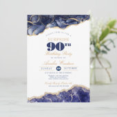 Verrassend Volwassenpartij Elegant Navy Agate Kaart (Staand voorkant)