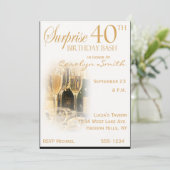 Verrassende 40e verjaardag feestdagen kaart (Staand voorkant)