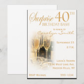 Verrassende 40e verjaardag feestdagen kaart (Voorkant / Achterkant)