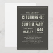 Verrassende 40e verjaardag Uitnodigingen (Voorkant / Achterkant)