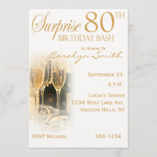 Verrassende 80e verjaardag feestdagen kaart