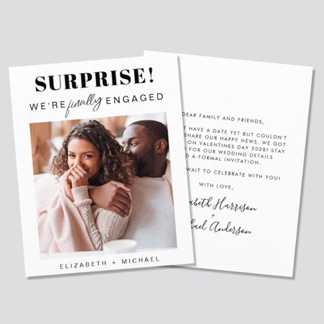 Verrassende aankondiging van budget Verloving foto (Creator heeft geüpload)